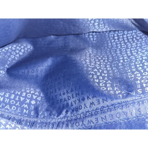 Kate Spade Elegant Halsey La Vita Blue Ostrich Cow Leather Tote Shoulder Bag‎ - Picture 12 of 16